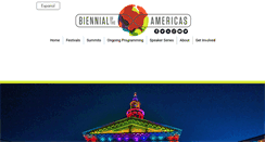 Desktop Screenshot of biennialoftheamericas.org
