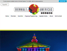 Tablet Screenshot of biennialoftheamericas.org